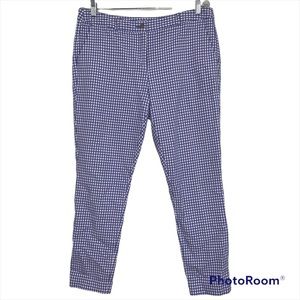 MICHAEL Michael Kors size 12 gingham blue and white cropped pants
